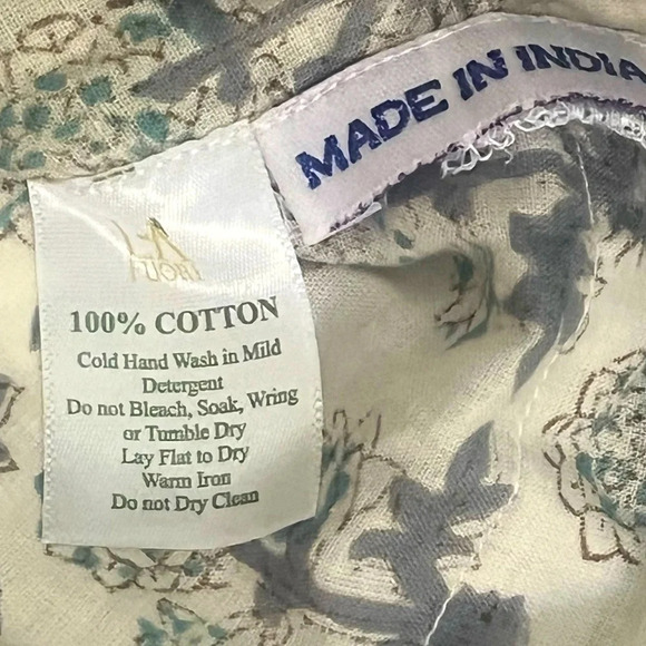 Just Bellina Short Sleeve Ruffle Top Cotton Embellished Beading Womens Small NWT - Picture 12 of 12